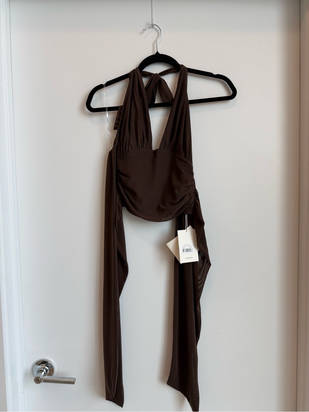NWT Peppermayo XXS Kerrie Halter Top and Midi Skirt Set in Chocolate - Picture 4 of 6